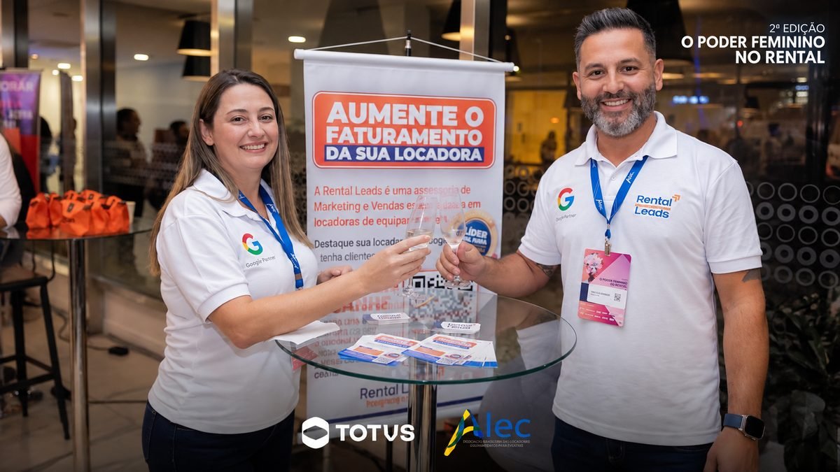 Estande da Rental Leads em evento do setor rental